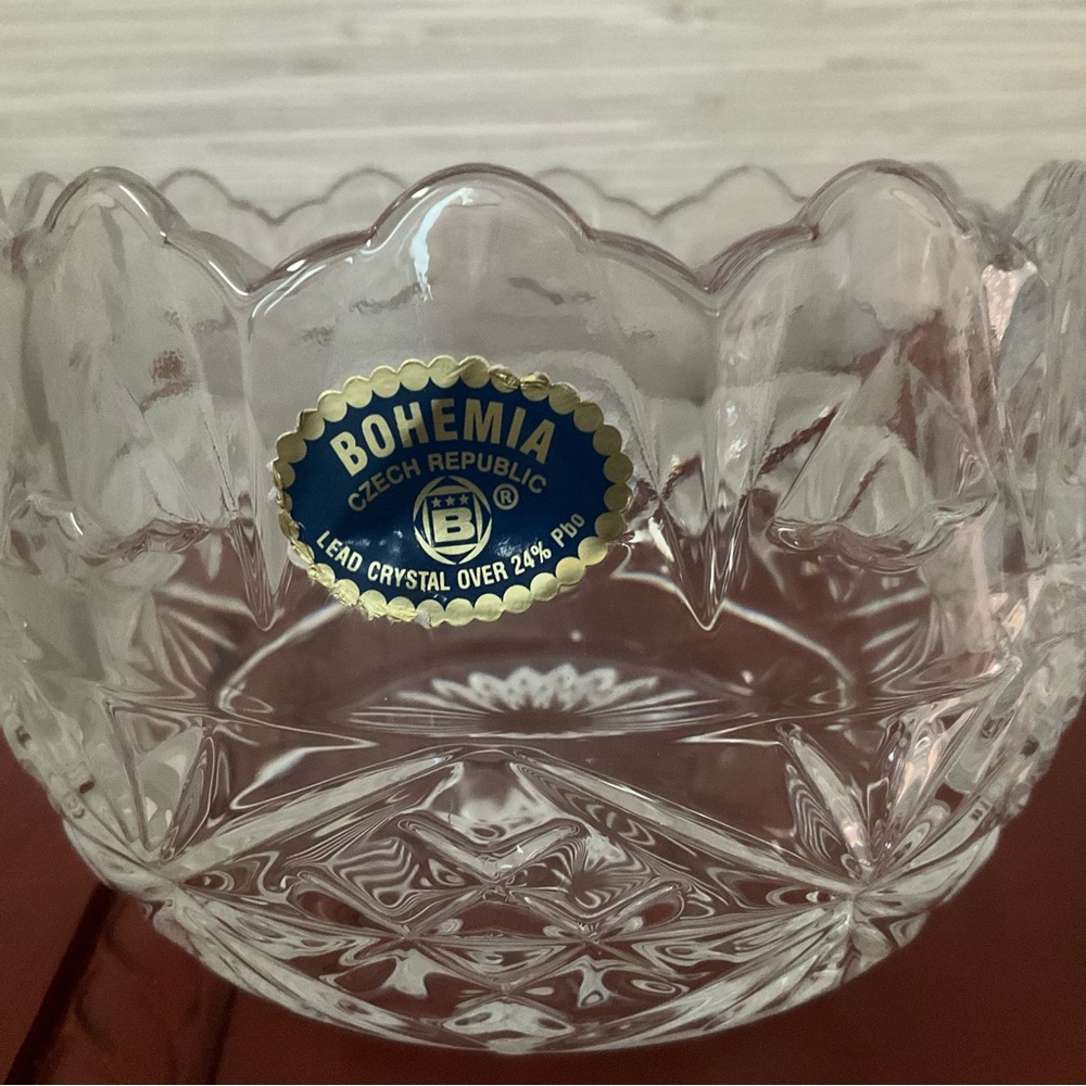 2 Bohemia Lead Crystal Decorative Bowls